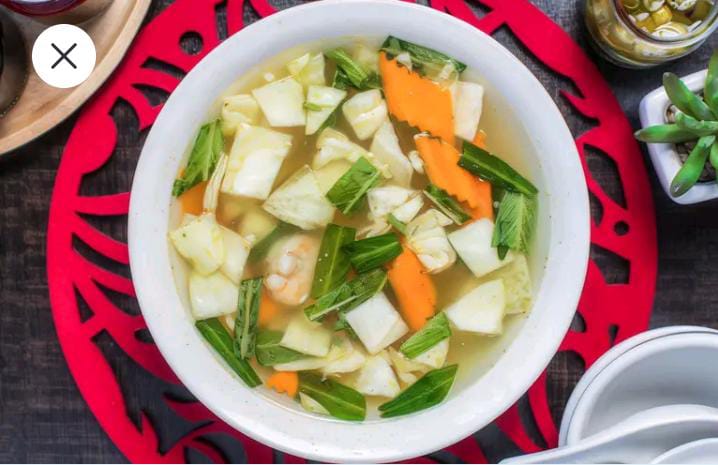 Prawn Bean Curd Hot & Sour Soup