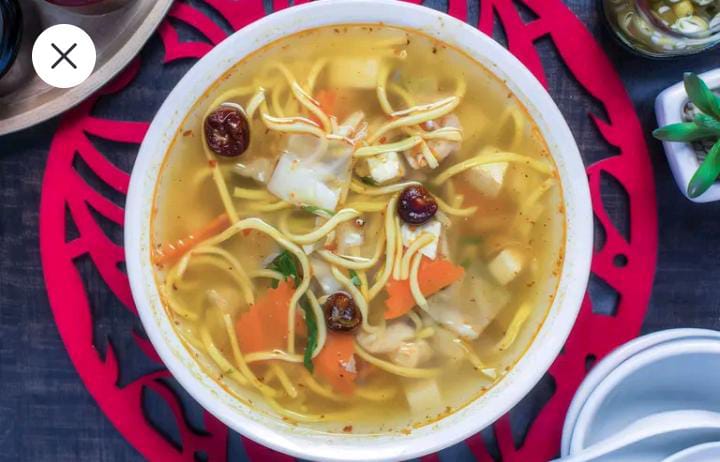 Hot & Spicy Chicken Bean Curd Noodle Soup