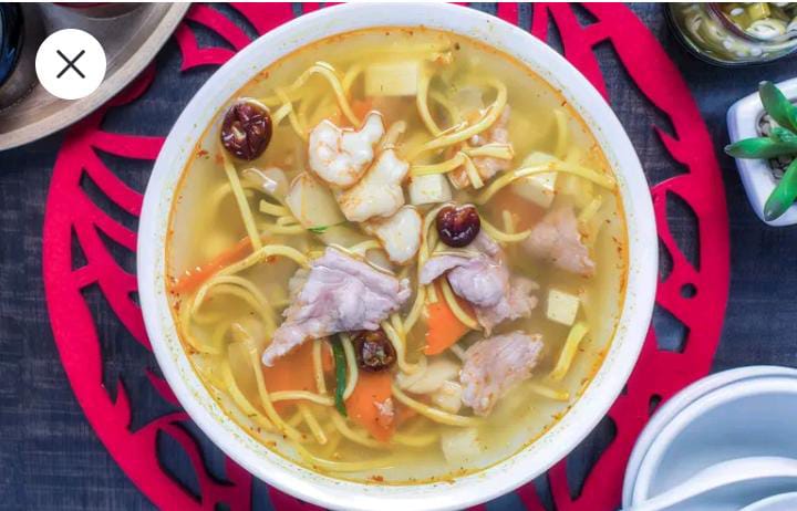 Assorted Meat Hot & Sour Noodle Soup