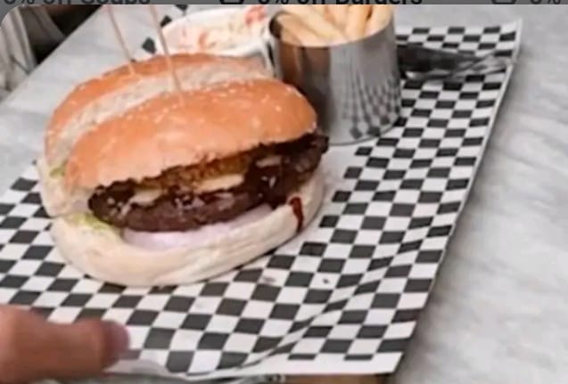 Classic Beef Cheese Burger with Fries