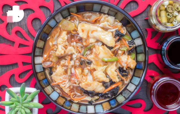 Fish with Hot & Sour Sauce with Vegetable