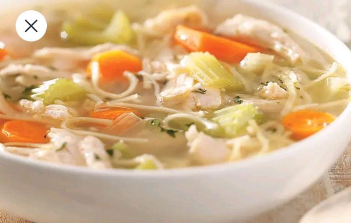Sliced Chicken Vegetable Soup